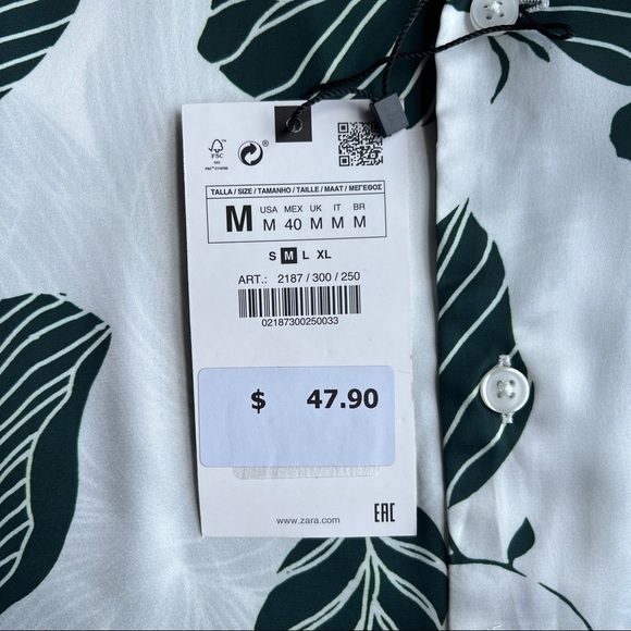 ZARA FLORAL PRINT SHIRT | 2187/300 | - Picture 3 of 8